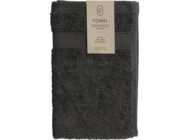 Håndkle koksgrå bomull 30x50cm 100 % bomull 550 gsm Oeko-Tex 