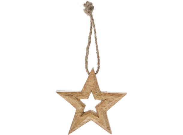 Juledekor henge mangotre og jute 3ass Display 36stk 