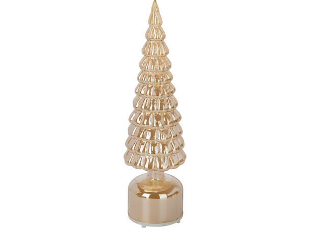 Juletre LED be.lys glass amber 34cm 2ass Batteri: 3xAAA Timer: 6/18t on/off 