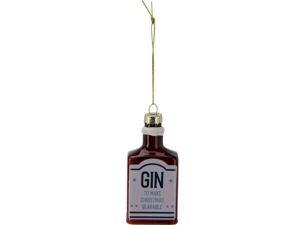 Juletrepynt drink-sett glass 4-8cm 3stk 