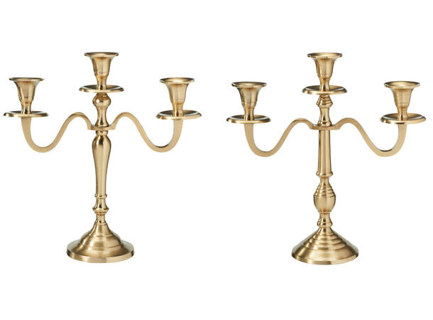 Kandelaber 3 armet messing 29x30cm 2ass Vekt:560gram 