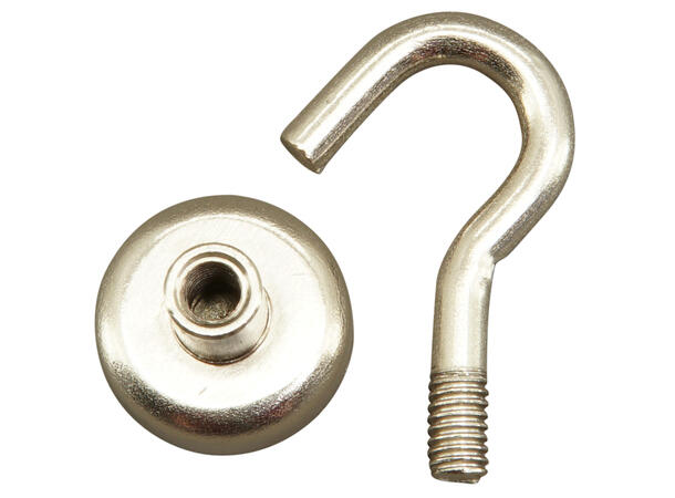 Knagg Krok magnetisk metall d:1,6cm Magnetkraft:ca 5,5kg 