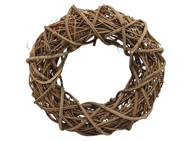 Krans flettet brun rotting 25x25x6cm 