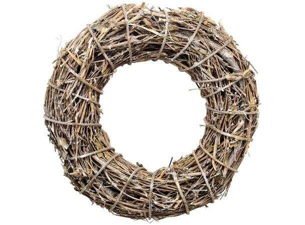 Krans flettet naturgrå bambus 30x7,5cm 