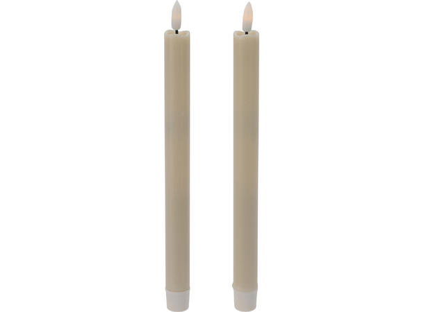 Kronelys LED krem 25cm m/fj.kontroll 2st Batteri: 2xAAA(ekskl) CR2025(inkl) 