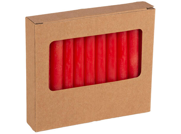 Kronelys mini 10cm 20stk rød 100% parafin med brenntid ca 1,5 timer 