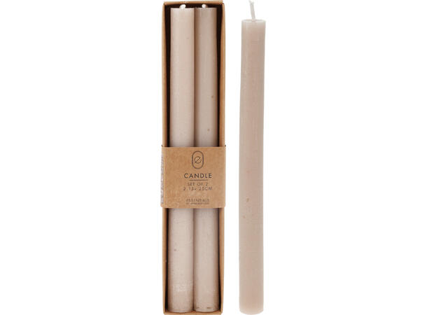 Kronelys sand 25cm 2 stk Parafin/voks 