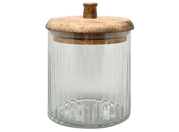 Krukke m/lokk Verrerie 10,5x10,5x13cm Volum: 0,662 l 