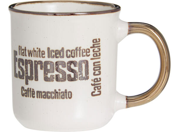 Krus 200ml m/gravert kaffetekst 8cm 4stk Forpk 4sett kaffekrus 