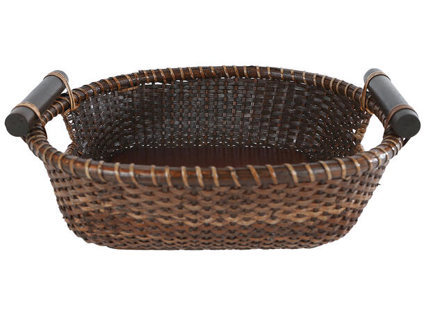 Kurv brun flett 50x46/40x39/30x29cm s/3 