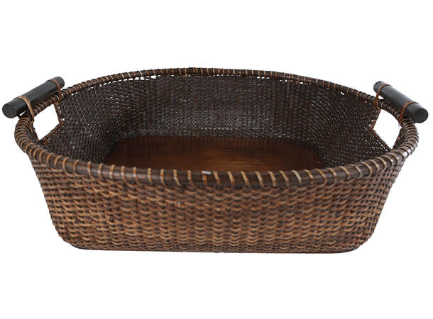 Kurv brun flett 50x46/40x39/30x29cm s/3 