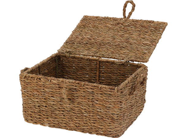 Kurv sett med lokk s/3 50x30x25cm 40x28x20cm 30x22x15 