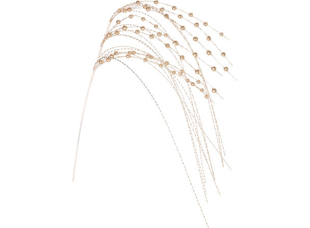 Kvist dekorgren m/bær champagne 130cm Forpk 12stk 