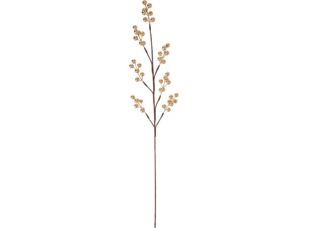 Kvist gullfarget bær 7 stilker 75cm 