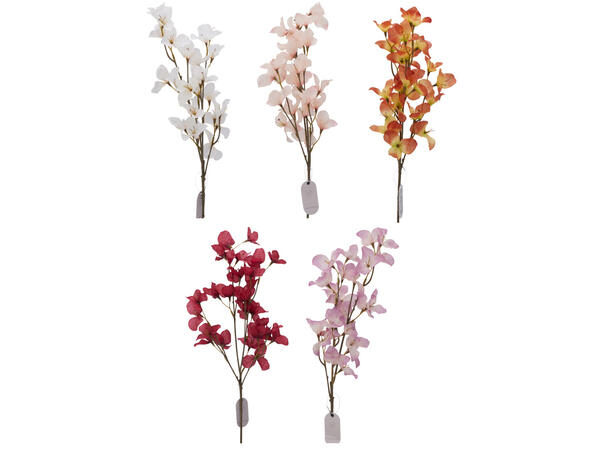 Kvist m/blomster polyester 77cm 5ass 