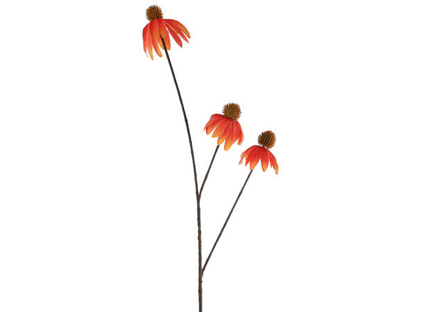 Kvist oransjerød blomster 82cm 