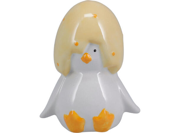 Kylling med egghatt keramikk 10cm 4ass 