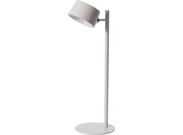Lampe LED offwhite metall 35,5cm Oppladbar. USB-C. 3 lysnivå 