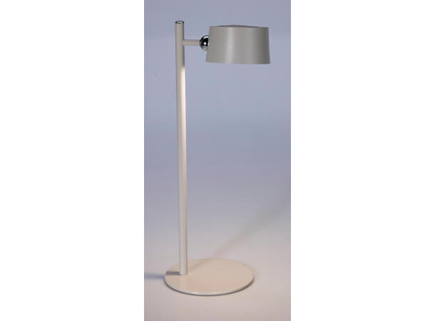 Lampe LED offwhite metall 35,5cm Oppladbar. USB-C. 3 lysnivå 