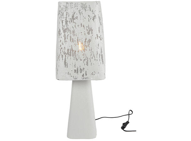 Lampe bord grålig metall 20x20x58cm 