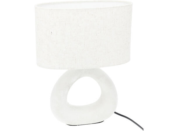 Lampe bord offwhite keramikk/lin 35,5cm Skjerm: 26x12,5x16cm Lyspære: E14, 40W 