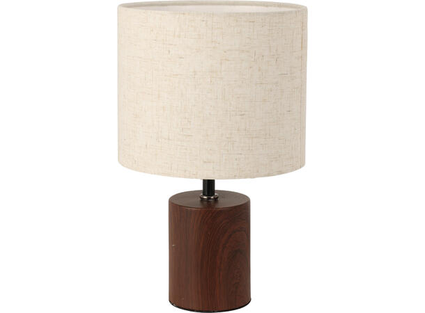 Lampe trelook linskjerm 18x29,5cm Metall. E27 