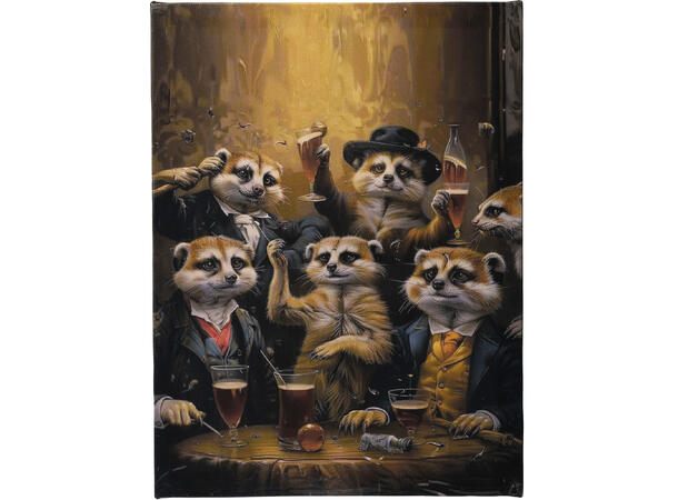 Lerretsbilde hipster dyr 30x40cm 4ass Forpk: 12stk 