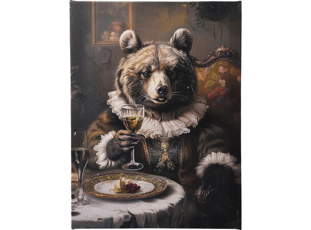 Lerretsbilde hipster dyr 30x40cm 4ass 
