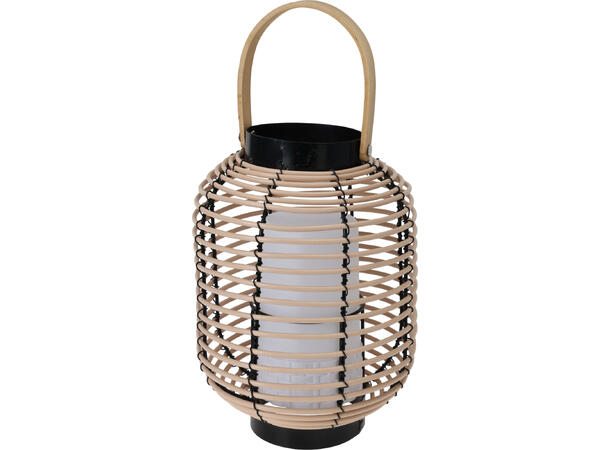 Lykt LED naturfarge PE materiale 18x24cm Batteri:3xAAA ikke inkludert Timer:6/18t 