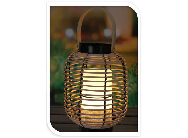 Lykt LED naturfarge PE materiale 18x24cm Batteri:3xAAA ikke inkludert Timer:6/18t 