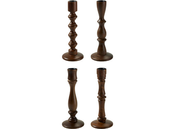 Lysestake mangotre mørk brun 22cm 4ass Forpk 12stk 