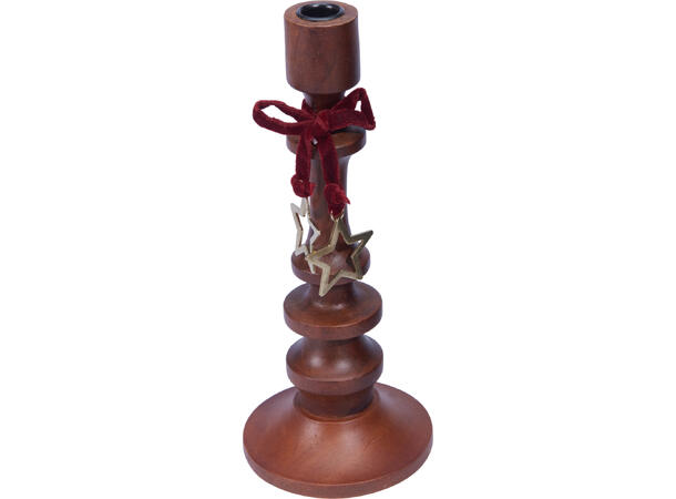 Lysestake mørk mango m/stjerne 30cm 2ass 