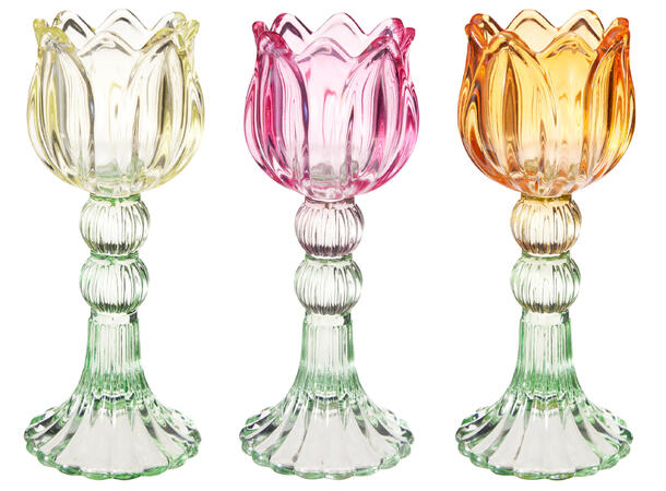 Lysestake tulipan 2stk 7,5x18cm 2ass 