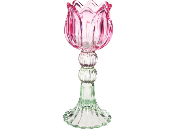 Lysestake tulipan 2stk 7,5x18cm 2ass 