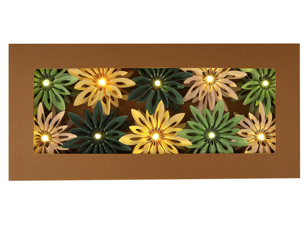 Lyslenke LED rosa/blå blomster 2ass Batteri 2xAA ikke inkl 