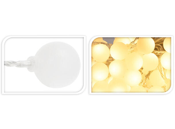 Lysslynge LED 80 lys IP44 3m ledning Varmhvit Inne/ute 