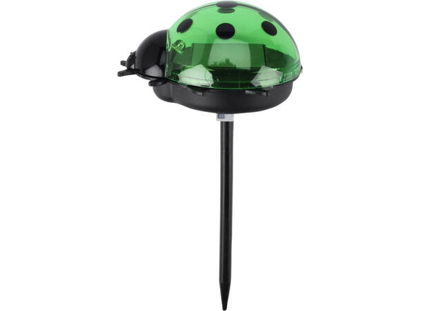 Marihøne Solar m/pinne 7,5x6x14cm 4ass Display 12stk Oppladbart batteri inkl. 