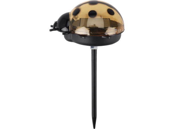 Marihøne Solar m/pinne 7,5x6x14cm 4ass Display 12stk Oppladbart batteri inkl. 