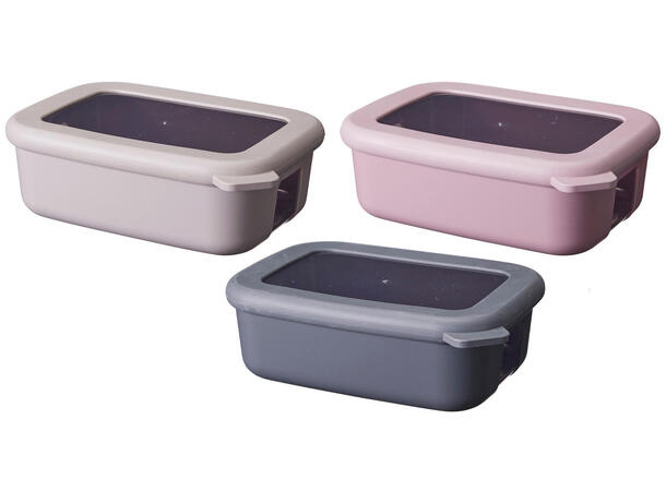 Matboks PP/TPE 580ml 3 assortert Godkjent for matkontakt 
