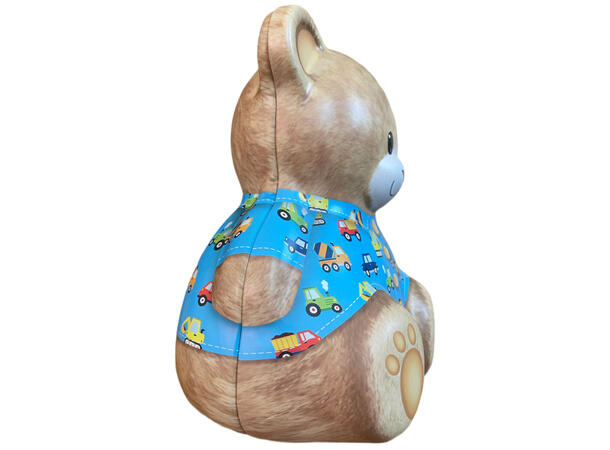 Metallboks Bamse Teddy blå 13,5x9x16cm 1400ml volum 