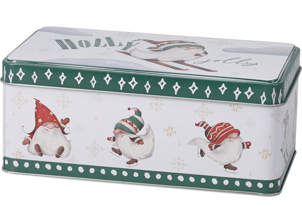 Metallboks Jul Nisse firkantet s/3 22x16x9cm 19x13x8cm 18x10x7cm 