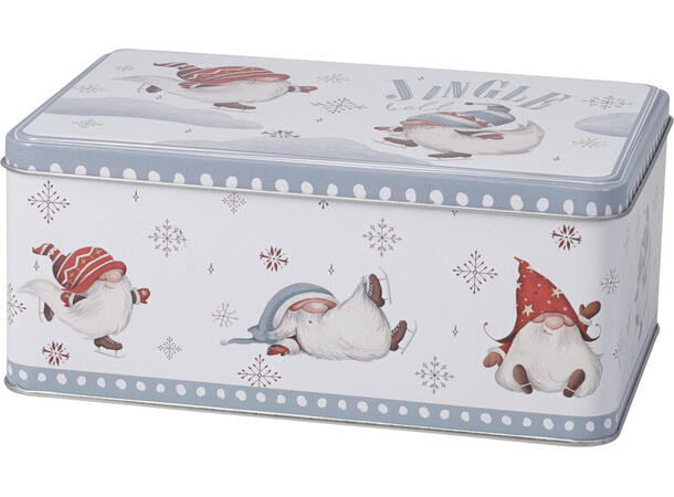 Metallboks Jul Nisse firkantet s/3 22x16x9cm 19x13x8cm 18x10x7cm 