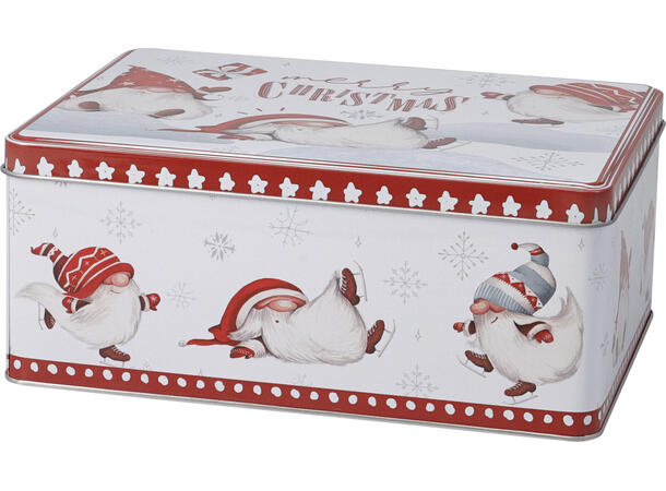 Metallboks Jul Nisse firkantet s/3 22x16x9cm 19x13x8cm 18x10x7cm 