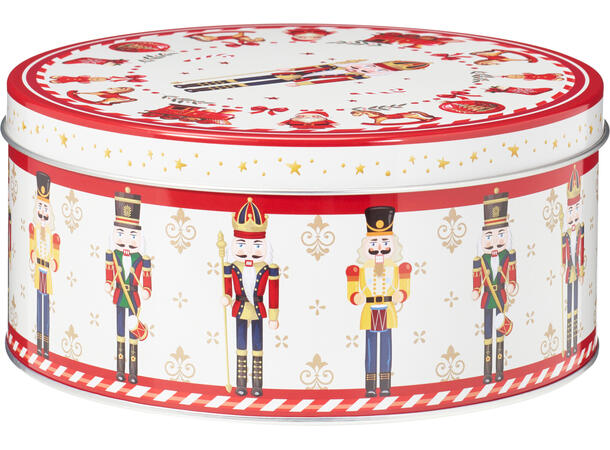 Metallboks Nisse/tinnsoldat rund s/3 20x9cm 17x8cm 14x7cm 