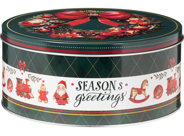 Metallboks Nisse/tinnsoldat rund s/3 20x9cm 17x8cm 14x7cm 