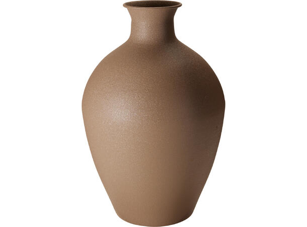 Metallvase sink brun 46cm 