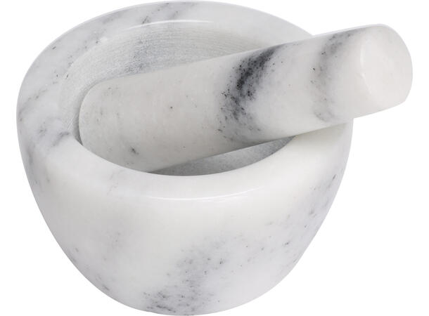 Morter i marmor m/støter 10x10x6 cm 