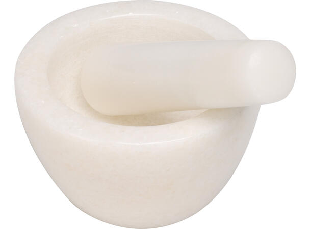 Morter i marmor m/støter 10x10x6 cm 