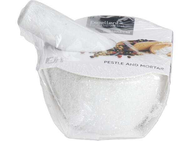 Morter i marmor m/støter 10x10x6 cm 