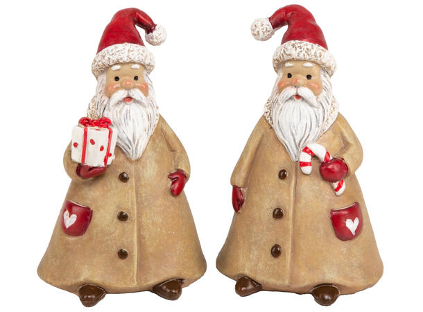 Nisse beige m/rød dekor 10cm 2ass 